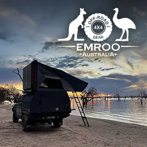 advertising logo for Emroo Rooftop Tents